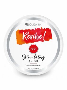 LOVEWINX REVIBE! STIMULATING FOOT SCRUB IN SWEET PEPPERMINT 237ML - NEW/SEALED